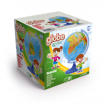 Globus 160 mm Mapa Fizyczna - Karton